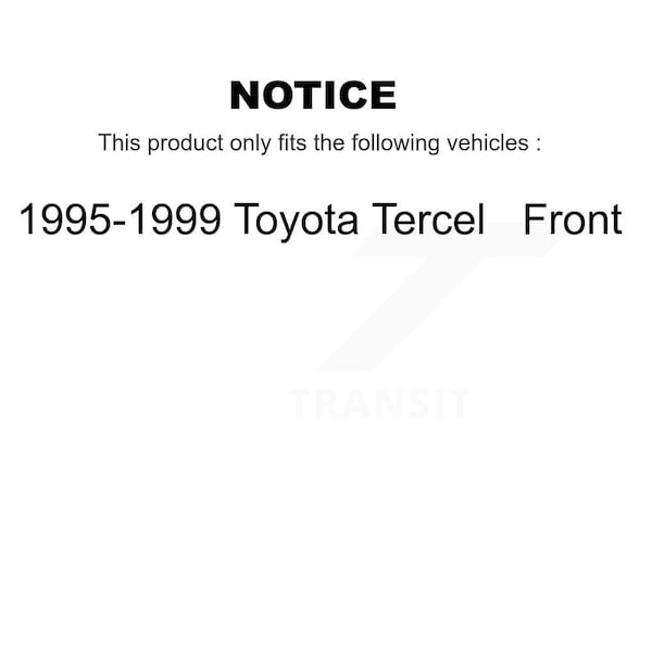 Front Strut And TOR Link Kit For 1995-1999 Toyota Tercel